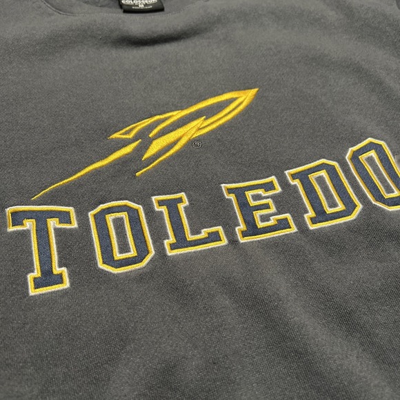 University of Toledo College Crewneck Pullover Sweatshirt Gray Size Medium - Picture 2 of 6